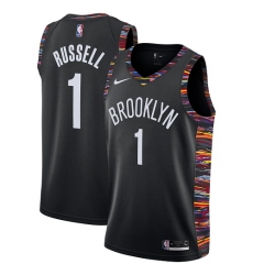 Youth Nike Brooklyn Nets #1 D'Angelo Russell Swingman Black NBA Jersey - 2018 19 City Edition