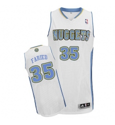 Men's Adidas Denver Nuggets #35 Kenneth Faried Authentic White Home NBA Jersey