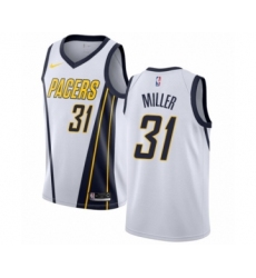 Men's Nike Indiana Pacers #31 Reggie Miller White Swingman Jersey - Earned Edition