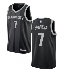 Youth Nike Detroit Pistons #7 Stanley Johnson Swingman Black NBA Jersey - City Edition