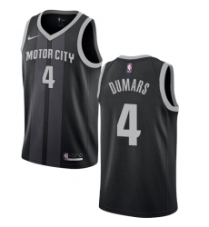 Men's Nike Detroit Pistons #4 Joe Dumars Swingman Black NBA Jersey - City Edition