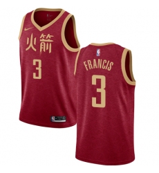 Men's Nike Houston Rockets #3 Steve Francis Swingman Red NBA Jersey - 2018 19 City Edition