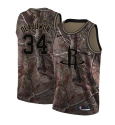 Youth Nike Houston Rockets #34 Hakeem Olajuwon Camo NBA Swingman Realtree Collection Jersey