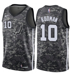 Women's Nike San Antonio Spurs #10 Dennis Rodman Swingman Camo NBA Jersey - City Edition