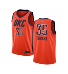 Youth Nike Oklahoma City Thunder #35 Kevin Durant Orange Swingman Jersey - Earned Edition