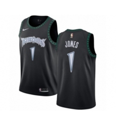 Men's Nike Minnesota Timberwolves #1 Tyus Jones Swingman Black Hardwood Classics Jersey