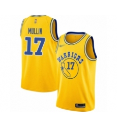 Youth Golden State Warriors #17 Chris Mullin Swingman Gold Hardwood Classics Basketball Jersey