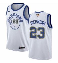 Men's Nike Golden State Warriors #23 Mitch Richmond Swingman White Hardwood Classics 2018 NBA Finals Bound NBA Jersey