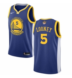 Men's Nike Golden State Warriors #5 Kevon Looney Swingman Royal Blue Road 2018 NBA Finals Bound NBA Jersey - Icon Edition