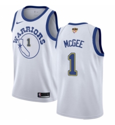 Youth Nike Golden State Warriors #1 JaVale McGee Authentic White Hardwood Classics 2018 NBA Finals Bound NBA Jersey