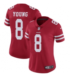 Women's Nike San Francisco 49ers #8 Steve Young Elite Red Team Color NFL Jersey