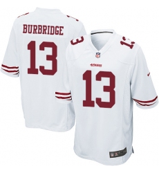 Men's Nike San Francisco 49ers #13 Aaron Burbridge Game White NFL Jersey