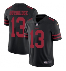 Youth Nike San Francisco 49ers #13 Aaron Burbridge Black Alternate Vapor Untouchable Limited Player NFL Jersey