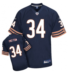 Reebok Chicago Bears #34 Walter Payton Blue Team Color Authentic Throwback NFL Jersey