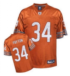 Youth Reebok Chicago Bears #34 Walter Payton Orange Replica Throwback NFL Jersey