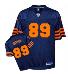 Reebok Chicago Bears #89 Mike Ditka Blue/Orange 1940s Authentic Throwback NFL Jersey