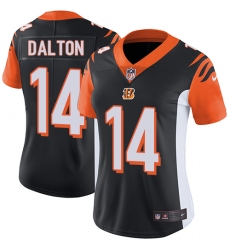 Women's Nike Cincinnati Bengals #14 Andy Dalton Elite Black Team Color NFL Jersey