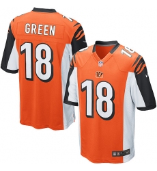 Youth Nike Cincinnati Bengals #18 A.J. Green Game Orange Alternate NFL Jersey