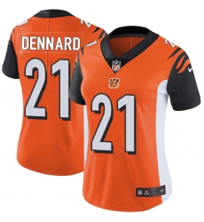Women's Nike Cincinnati Bengals #21 Darqueze Dennard Elite Orange Alternate NFL Jersey