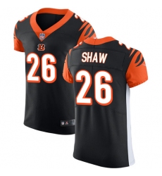 Men's Nike Cincinnati Bengals #26 Josh Shaw Black Team Color Vapor Untouchable Elite Player NFL Jersey
