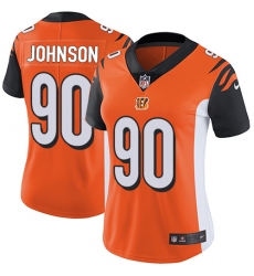 Women's Nike Cincinnati Bengals #90 Michael Johnson Elite Orange Alternate NFL Jersey