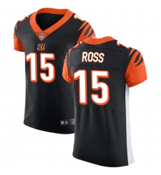 Men's Nike Cincinnati Bengals #15 John Ross Black Team Color Vapor Untouchable Elite Player NFL Jersey