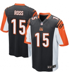 Youth Nike Cincinnati Bengals #15 John Ross Game Black Team Color NFL Jersey