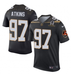 Men's Nike Cincinnati Bengals #97 Geno Atkins Elite Black Team Irvin 2016 Pro Bowl NFL Jersey