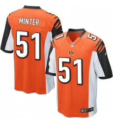 Men's Nike Cincinnati Bengals #51 Kevin Minter Game Orange Alternate NFL Jersey
