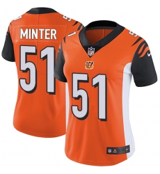 Women's Nike Cincinnati Bengals #51 Kevin Minter Elite Orange Alternate NFL Jersey