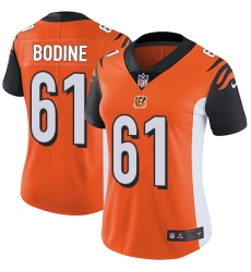 Women's Nike Cincinnati Bengals #61 Russell Bodine Elite Orange Alternate NFL Jersey