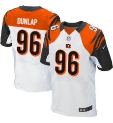Men's Nike Cincinnati Bengals #96 Carlos Dunlap Elite White NFL Jersey