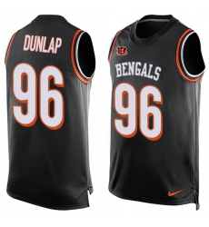 Men's Nike Cincinnati Bengals #96 Carlos Dunlap Limited Black Player Name & Number Tank Top NFL Jersey