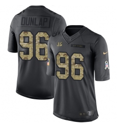 Youth Nike Cincinnati Bengals #96 Carlos Dunlap Limited Black 2016 Salute to Service NFL Jersey