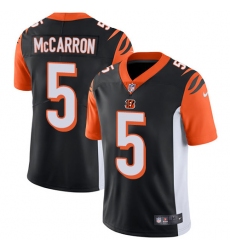 Men's Nike Cincinnati Bengals #5 AJ McCarron Vapor Untouchable Limited Black Team Color NFL Jersey
