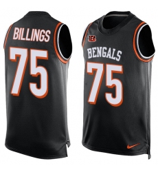 Men's Nike Cincinnati Bengals #75 Andrew Billings Limited Black Player Name & Number Tank Top NFL Jersey