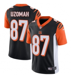 Youth Nike Cincinnati Bengals #87 C.J. Uzomah Elite Black Team Color NFL Jersey