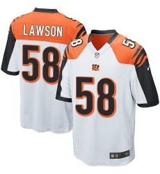 Men's Nike Cincinnati Bengals #58 Carl Lawson Game White NFL Jersey