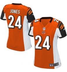 Women's Nike Cincinnati Bengals #24 Adam Jones Game Orange Alternate NFL Jersey