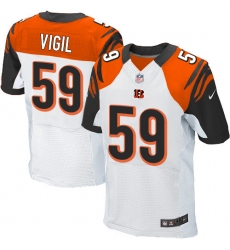 Men's Nike Cincinnati Bengals #59 Nick Vigil Elite White NFL Jersey