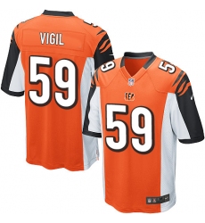 Men's Nike Cincinnati Bengals #59 Nick Vigil Game Orange Alternate NFL Jersey