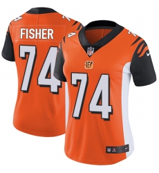 Women's Nike Cincinnati Bengals #74 Jake Fisher Elite Orange Alternate NFL Jersey