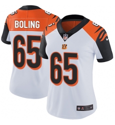 Women's Nike Cincinnati Bengals #65 Clint Boling Elite White NFL Jersey