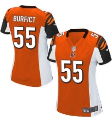 Women's Nike Cincinnati Bengals #55 Vontaze Burfict Game Orange Alternate NFL Jersey