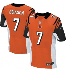 Men's Nike Cincinnati Bengals #7 Boomer Esiason Elite Orange Alternate NFL Jersey