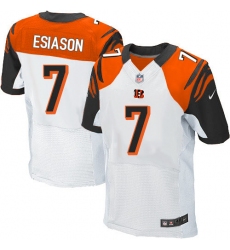 Men's Nike Cincinnati Bengals #7 Boomer Esiason Elite White NFL Jersey