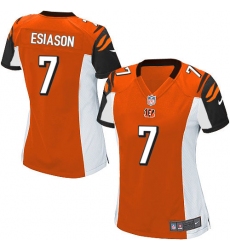 Women's Nike Cincinnati Bengals #7 Boomer Esiason Game Orange Alternate NFL Jersey
