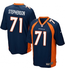 Men's Nike Denver Broncos #71 Donald Stephenson Game Navy Blue Alternate NFL Jersey