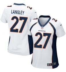 Women's Nike Denver Broncos #27 Brendan Langley Game White NFL Jersey