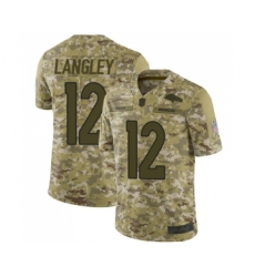 Youth Denver Broncos #12 Brendan Langley Limited Camo 2018 Salute to Service Football Jersey